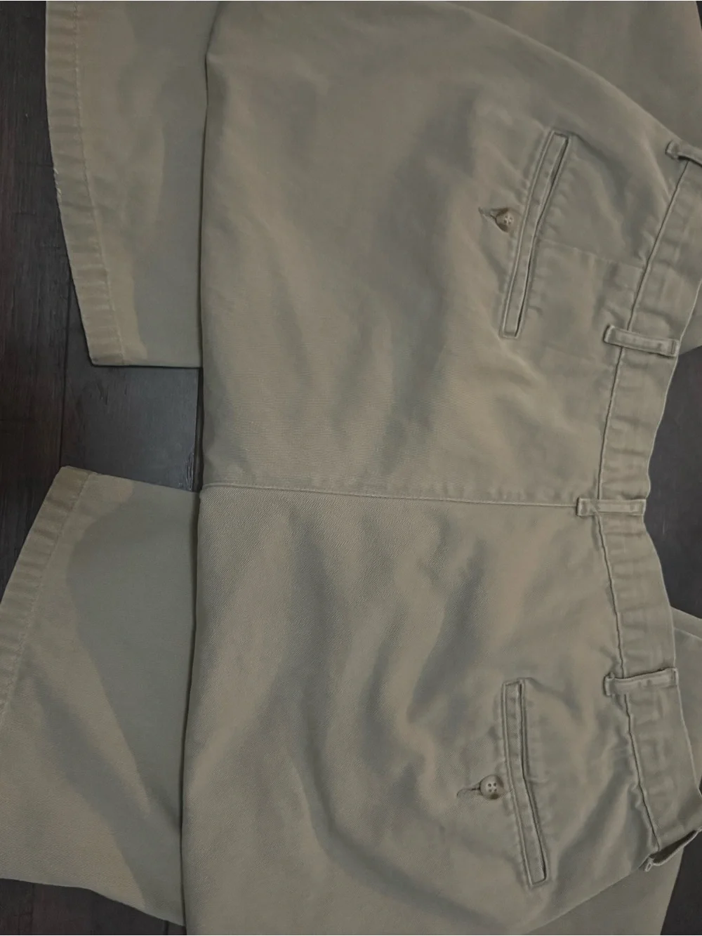 Vintage Ralph Lauren Men's Light Khaki Pleated Chino Pants 38/36 Made in USA